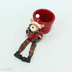 Hot sale bear shaped ceramic christmas decoration