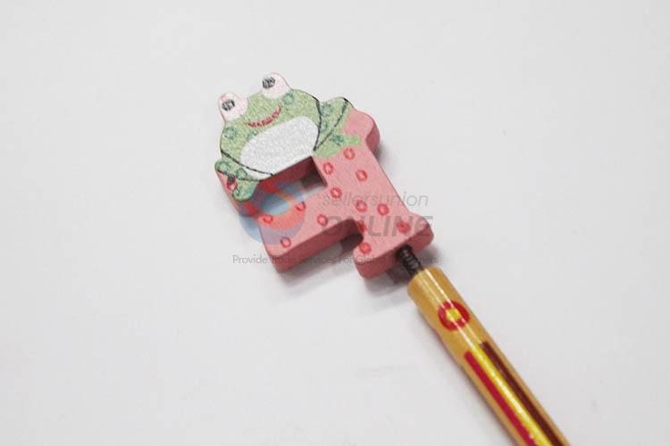 Frog with Spring Wood HB Pencil/Cartoon Pencils for Kids