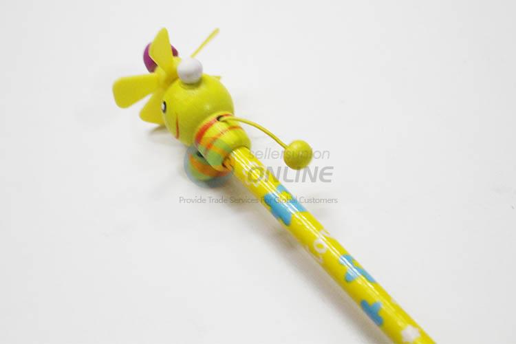 3D Cartoon Clown with Spring Wood HB Pencil/Cartoon Pencils for Kids