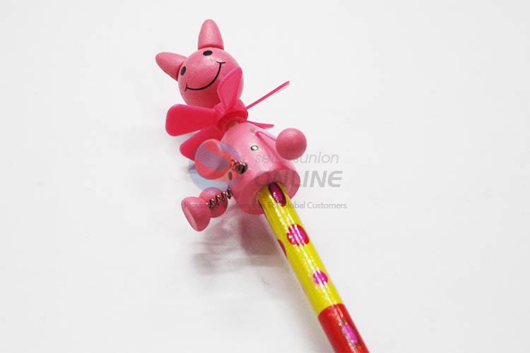 3D Cartoon Clown with Spring Wood HB Pencil/Cartoon Pencils for Kids