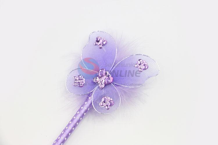 China Manufacturer Plush Butterfly Creative Craft Ballpoint Pen School Stationery