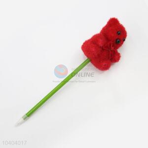 Factory Direct High Quality Red Bear Decoration Children Plastic Craft Ballpoint Pen
