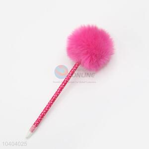 Durable Hairball Decoration Students Plastic Craft Ballpoint Pen