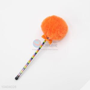 Eco-friendly Hairball Decoration Students Plastic Craft Gel Ink Pen