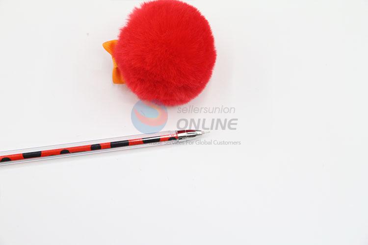 Competitive Price Hairball Decoration Students Plastic Craft Gel Ink Pen