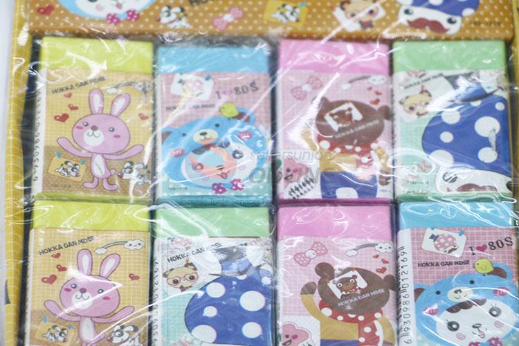 Beautiful Eraser with Cartoon Wrapping Paper for Student