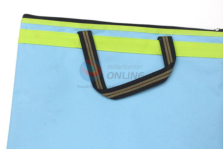 Wholesale high quality zipper document file folder bags, handle file bag organizer