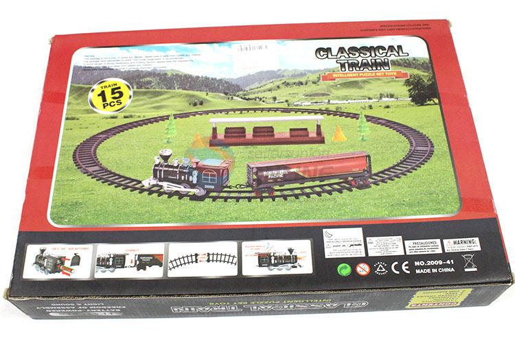 High Quality Classical Electric Rail Train Plastic Toys Car