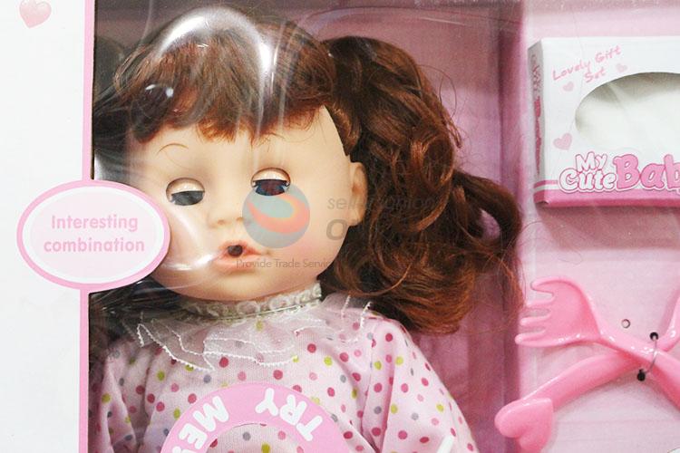 Promotional Gift Girls Pretend Play Take Care Baby Doll Lifelike Baby Toy