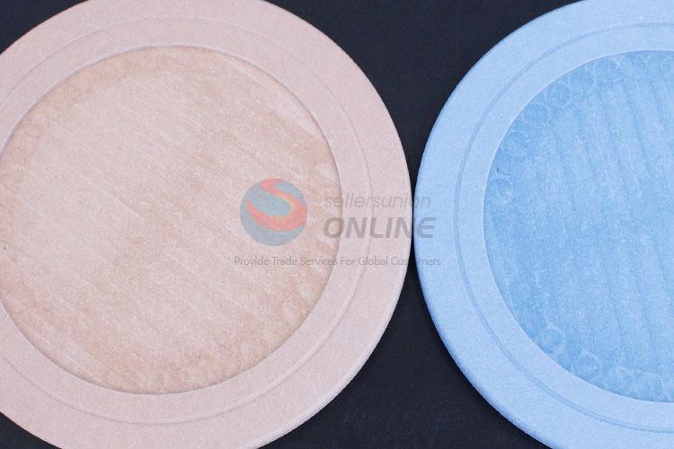 Round shaped diatomaceous earth cup mat