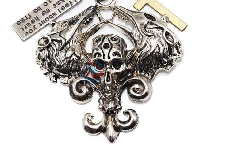 Newest Cheap Alloy Skull Shaped Cowhide Leather Necklaces