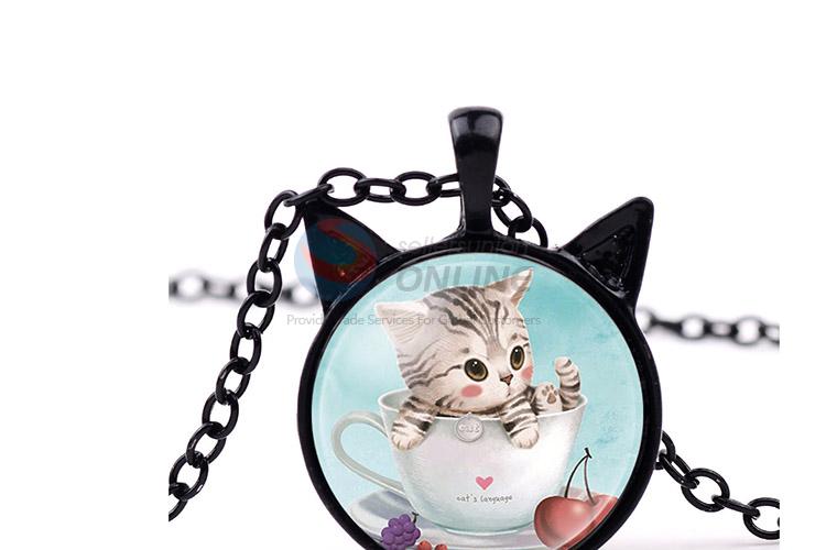 Cartoon Design Cat Pattern Alloy Sweater Chain