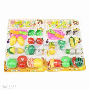 Promotional Gift Artificial Plastic Fruits and Vegetables Pretend Cutting Playing Games
