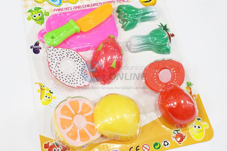 Artificial Plastic Fruits and Vegetables Pretend Cutting Playing Games for Promotion
