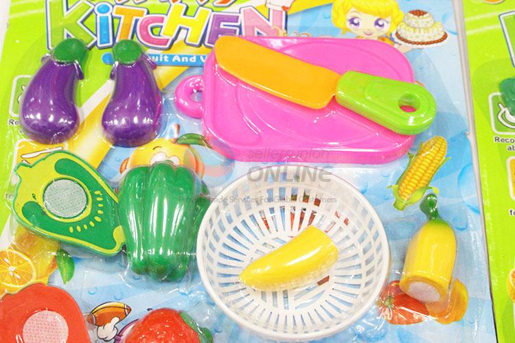 Latest Design Artificial Plastic Fruits and Vegetables Pretend Cutting Playing Games