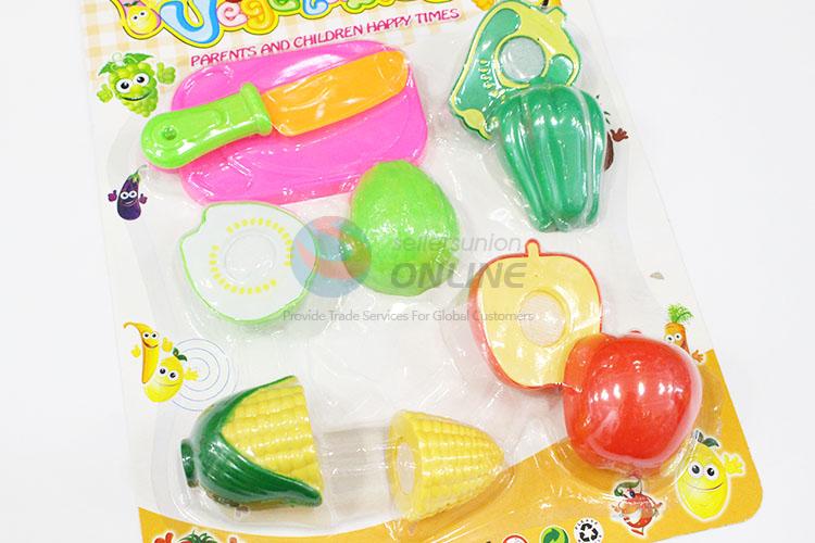 Artificial Plastic Fruits and Vegetables Pretend Cutting Playing Games for Promotion