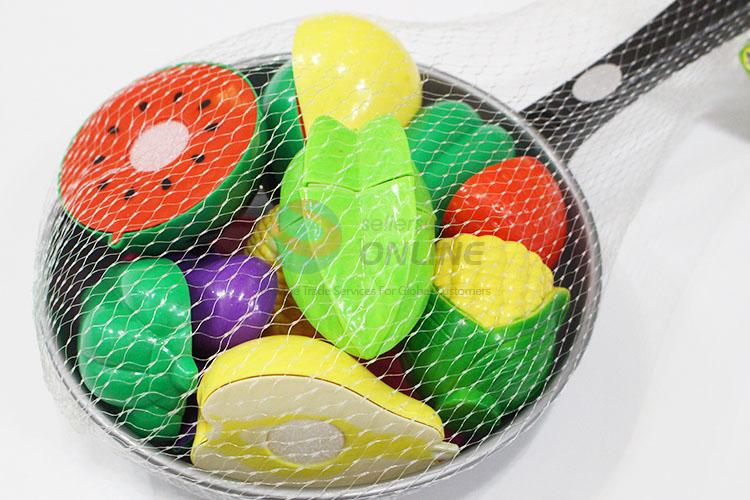 Best Selling Mini Plastic Toys Kitchenware Cutting Cooking Food Toy with Pan
