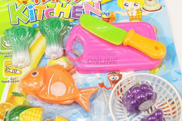 Latest Design Artificial Plastic Fruits and Vegetables Pretend Cutting Playing Games