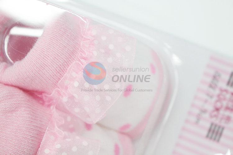 Wholesale  Pink Cotton Kids Baby Girl Sock