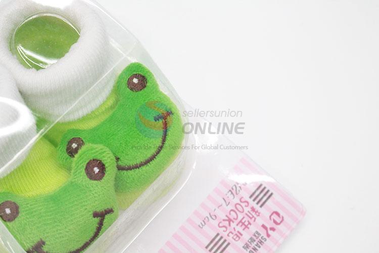 3D Frog Head Cotton Kids Baby Sock