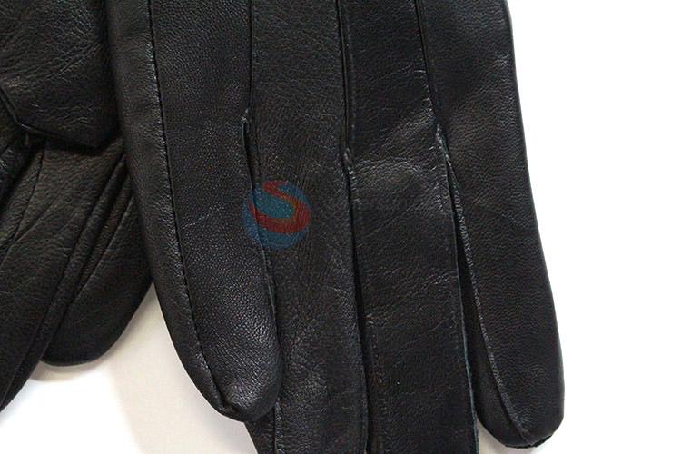 Best selling touch screen men genuine leater warm gloves