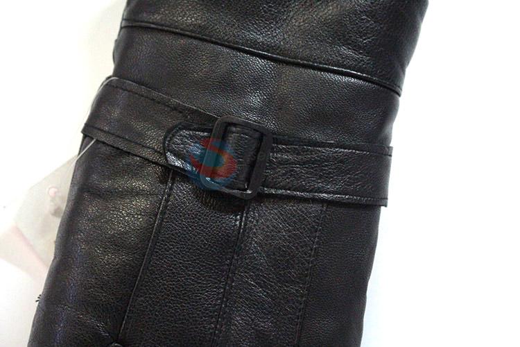 Fancy design hot selling men genuine leater warm gloves