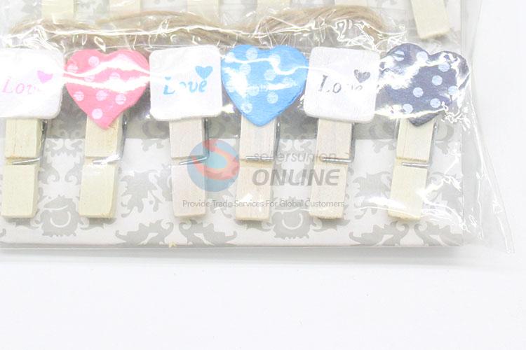 Portable Colorful Mini Wooden Pegs Clothes Pins