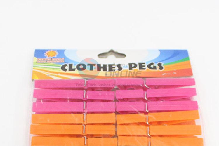 New Arrival Supply 24 Pcs/Set Plastic Colorful Plastic Hanging Pegs Clips