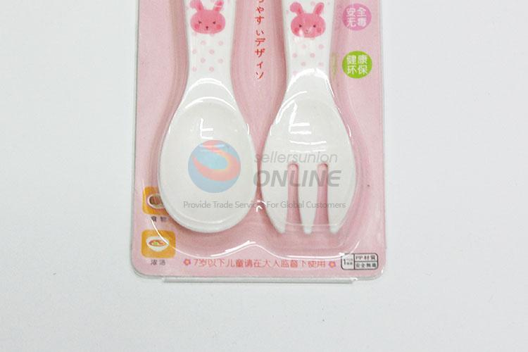 Promotional Custom Nontoxic Safty Children Fork and Spoon Set