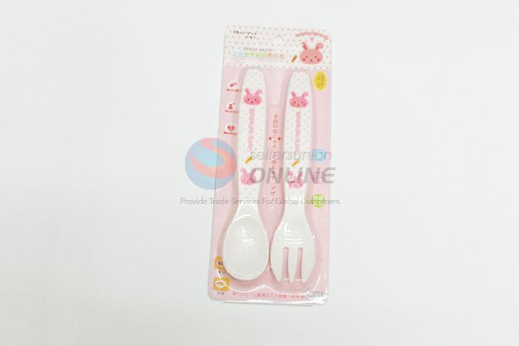 Promotional Custom Nontoxic Safty Children Fork and Spoon Set