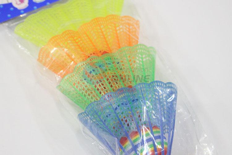 4pcs Colorful Plastic Badminton Balls Suit