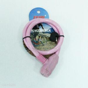 Pink Color Girl Bicycle Lock