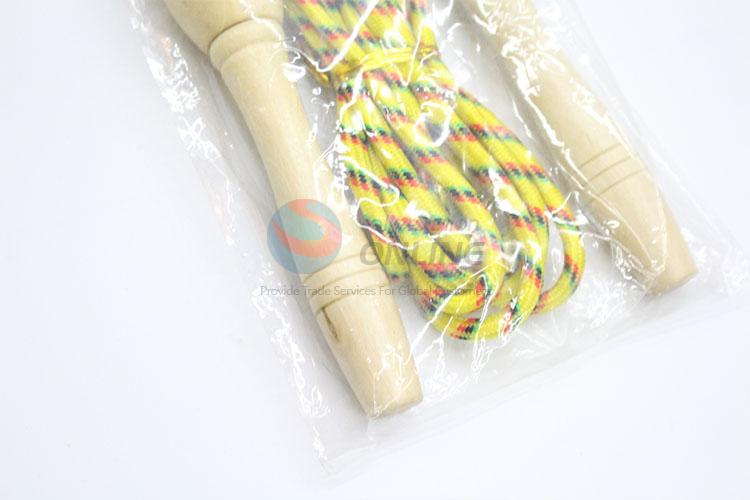 Promotional Wooden Handle Skipping Rope for Play