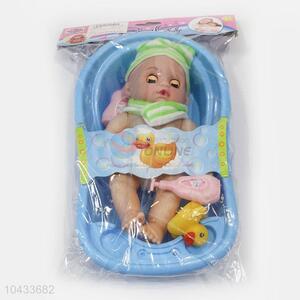 Reasonable Price 10-inch Child with Bath Tub Infant Baby Doll for Kids