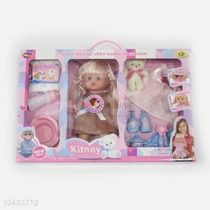 Fancy Design 14-inch Baby Dolls Gift Dolls for Kids Girl with 12 Sound