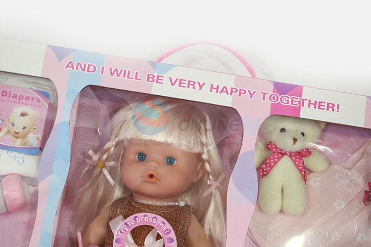 Fancy Design 14-inch Baby Dolls Gift Dolls for Kids Girl with 12 Sound