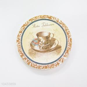 Cup Pattern Round Wood Cup Mat