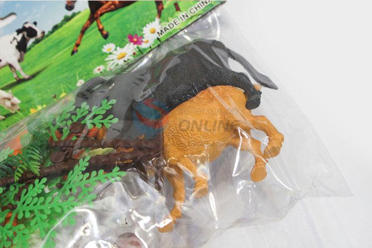 Factory Export 4 pcs Farm Animal Toys Plastic Models for Kids