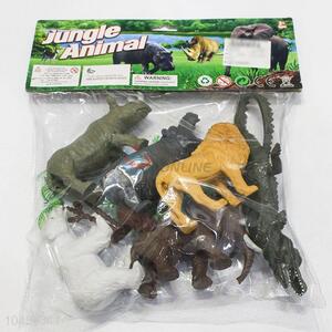 Hot New Products Wild Animal Model Toys 6 pcs Simulation Animal Set and Tree