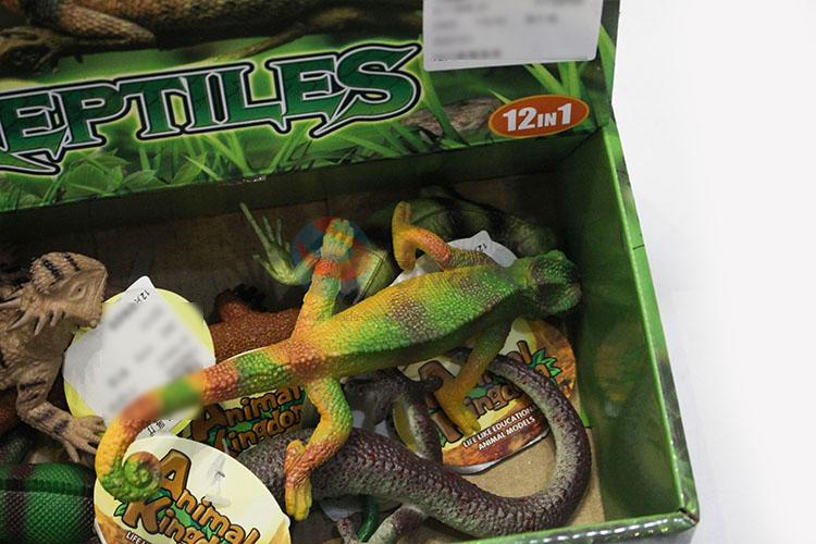 Wholesale Unique Design 12 pcs Lizard Toys Plastic Toy Animal for Kids