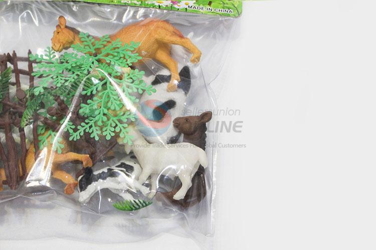 Cheap and High Quality 6 pcs Farm Animal Toys Plastic Models for Kids