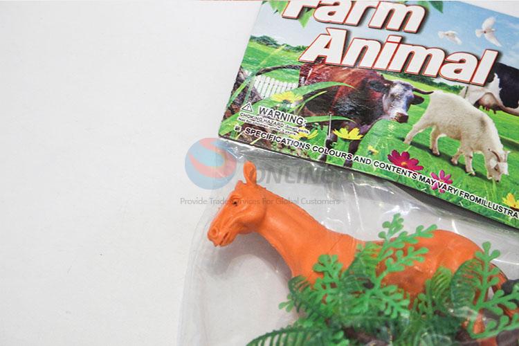 Factory Export 4 pcs Farm Animal Toys Plastic Models for Kids