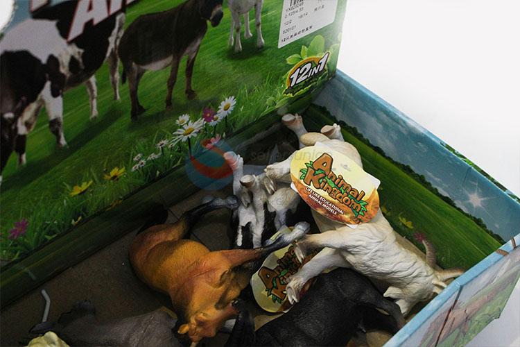 China Wholesale 12 pcs Farm Animal Toys Plastic Toy for Kids