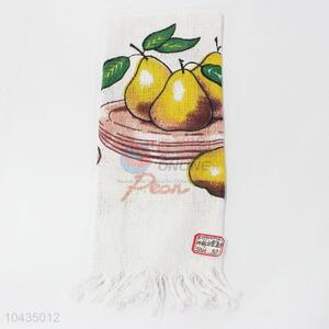 Square kitchen towel/hand towels with tassel