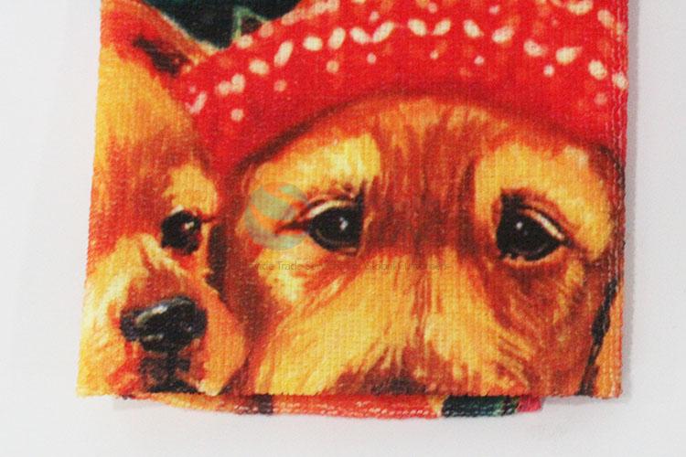 Christmas Decorative Dog Microfiber Kitchen Towel