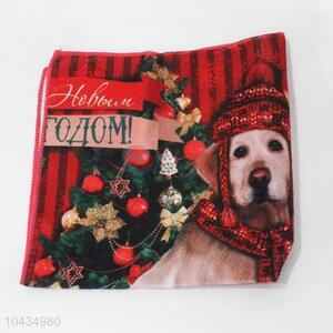 Dog printed fiber soft kitchen towel