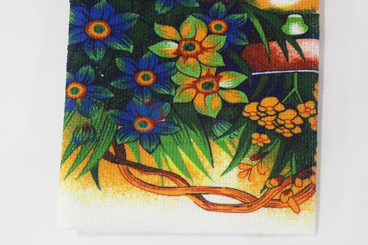 Hot sale printed microfiber printed kitchen towel