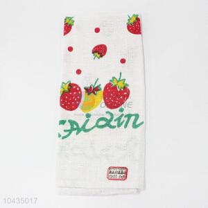 Strawberry printed kitchen hand towel