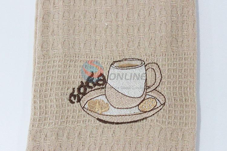 Coffee printed fiber cleaning cloth kitchen towel