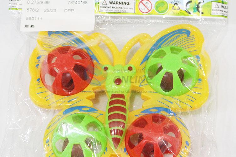 Eco-friendly Lovely Butterfly Shaped Plastic Baby Rattle Shaker Toys